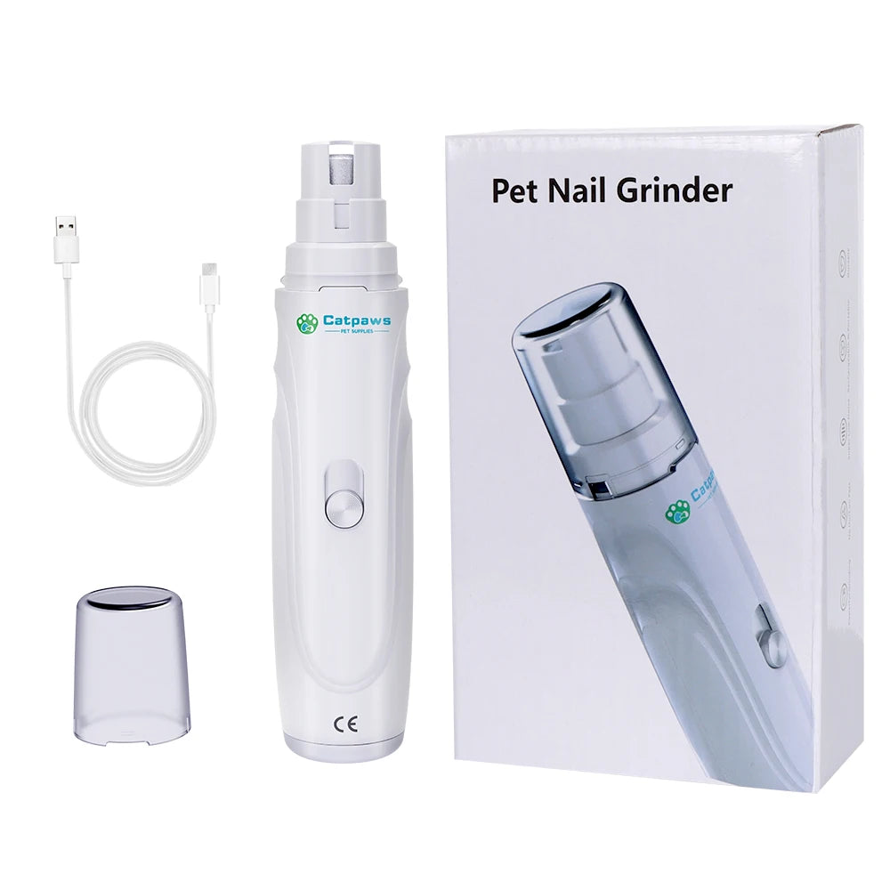 Lima Elétrica para Unhas de Cão e Gato — Silenciosa, Recarregável USB