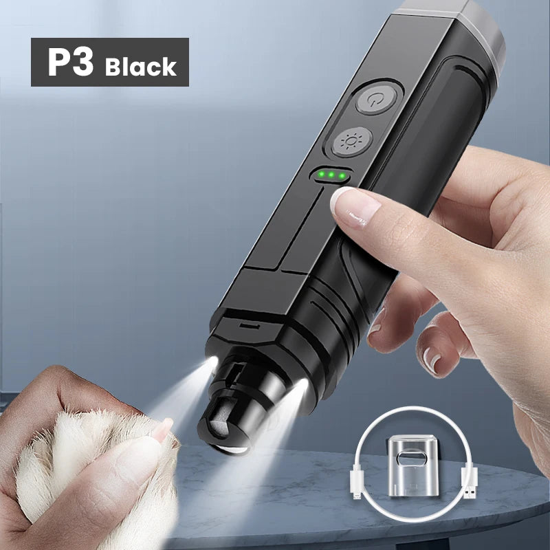 Lima Elétrica para Unhas ROJECO P3 — Profissional, 2 Luzes LED, Recarregável