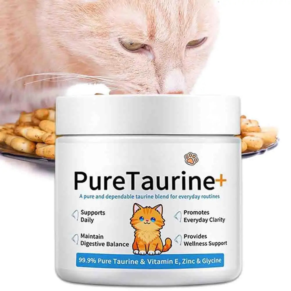 200G Cat body Health care powder 99.9% pure taurine VE Zinc Supports Digestion&Enhancing Immunityfor Pets with Sensitive Intesti