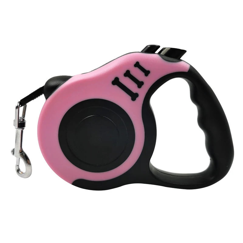 Trela Retrátil para Cão — 3m ou 5m, Nylon Resistente