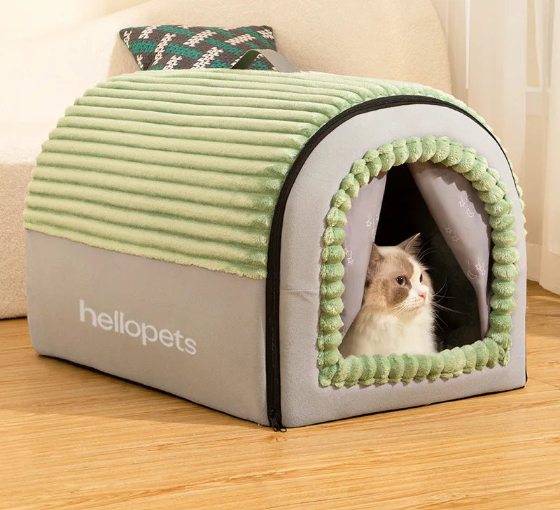 Cama Sofá de Inverno para Cão e Gato — Quente e Dobrável