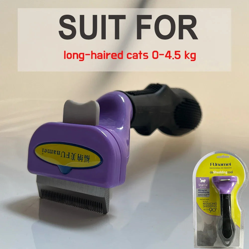 Escova e Pente para Cão e Gato — Removedor de Pelo, Massagem e Grooming