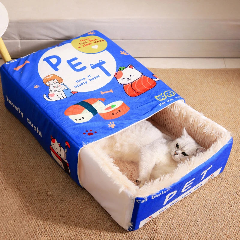Cama Caixa de Biscoito para Gato e Cão — 4 Estações
