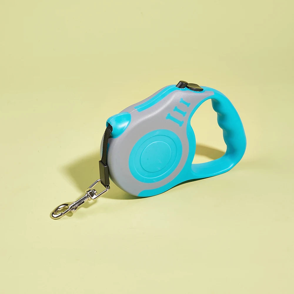 Trela Retrátil para Cão — 3m ou 5m, Nylon Resistente