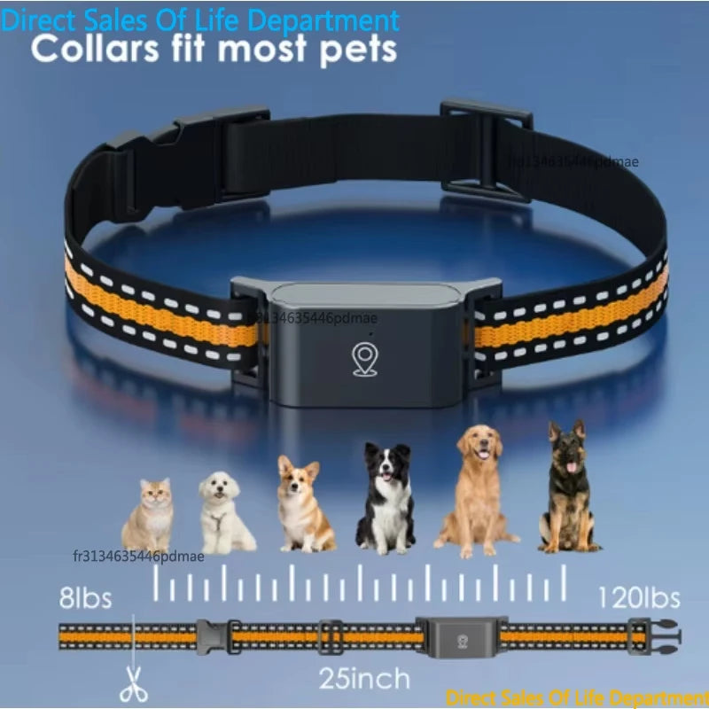 IP67 Waterproof 4G GPS Tracker for Dogs Cats Mini Real Time Anti Lost Pet Locator Smart Collar with App Control