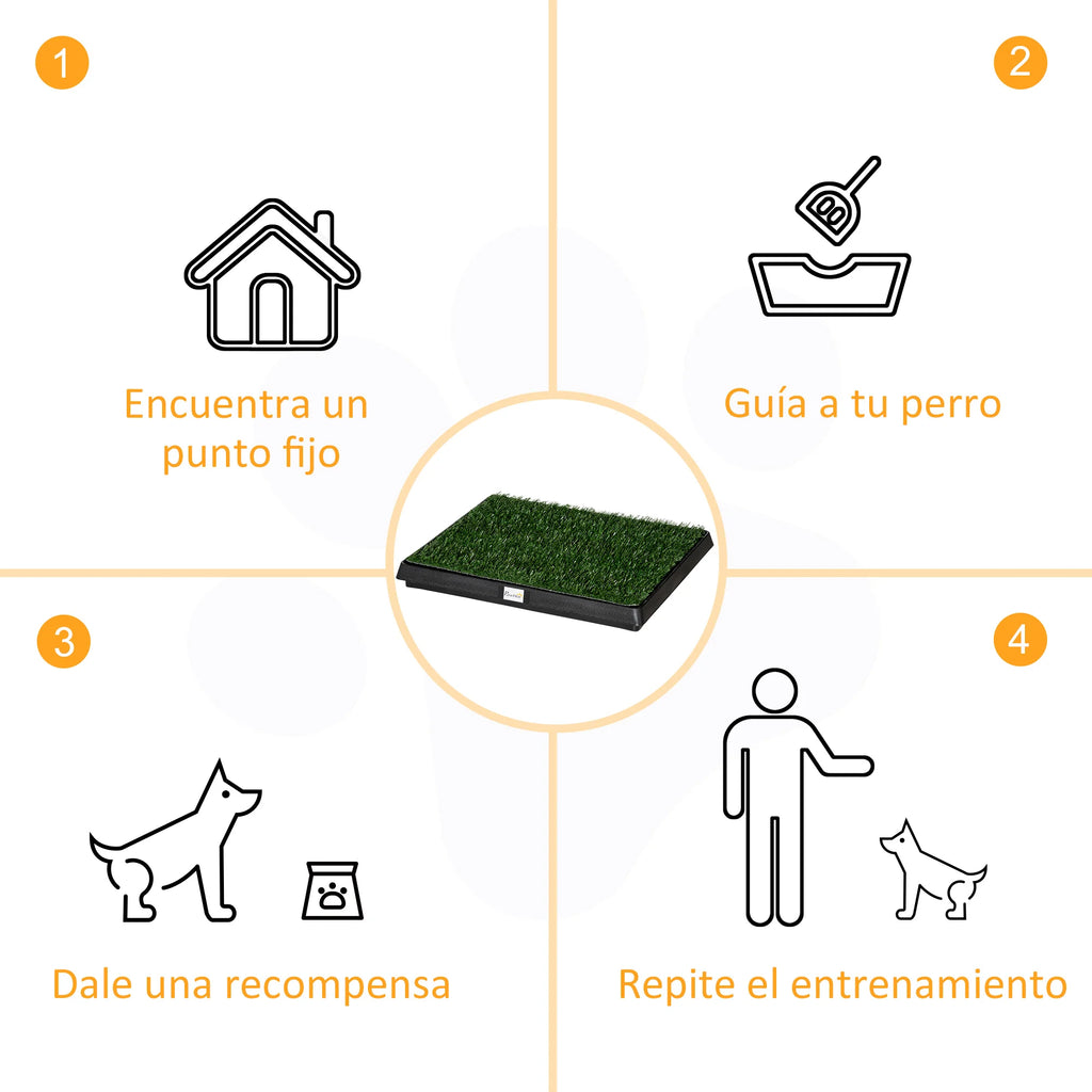 Tapete de Relva Sintética para Treino de Cão Pawhut — Lavável, 51x63x6cm