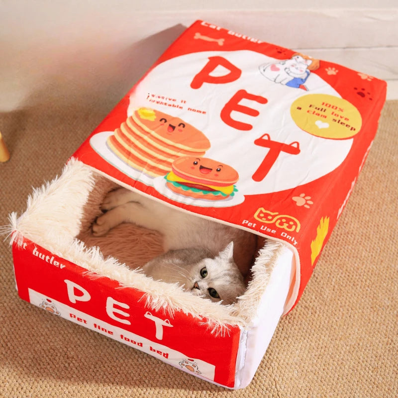 Cama Caixa de Biscoito para Gato e Cão — 4 Estações