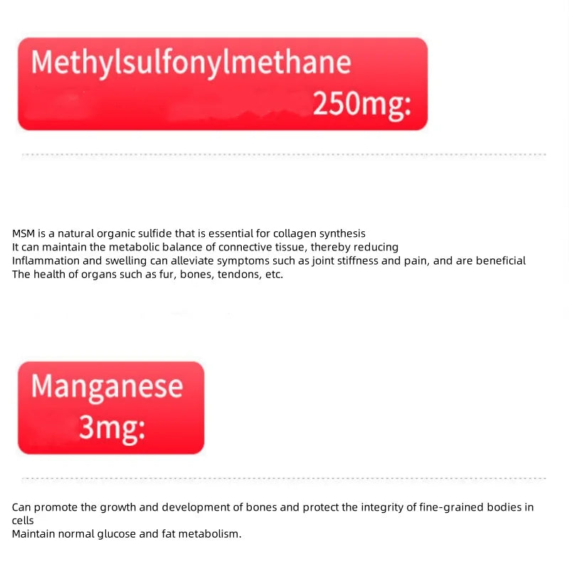 MAXIMUM STRENGTH Reduce Joint Aging, 180 pcs/bottle Cosequin DS Plus MSM Joint Health Supplement For Dogs