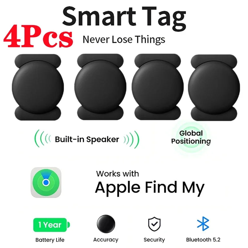 Pack 4 Localizadores GPS Smart Tag iOS — Compatível com Find My