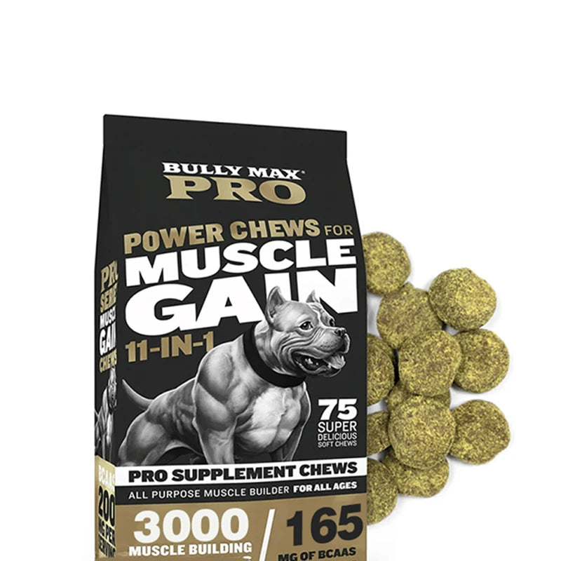 300G BULLY MAX 11 IN 1 MUSCLE GAIN Supplement For Dogs, Enhances Strength Endurance, Boosts Performance Training