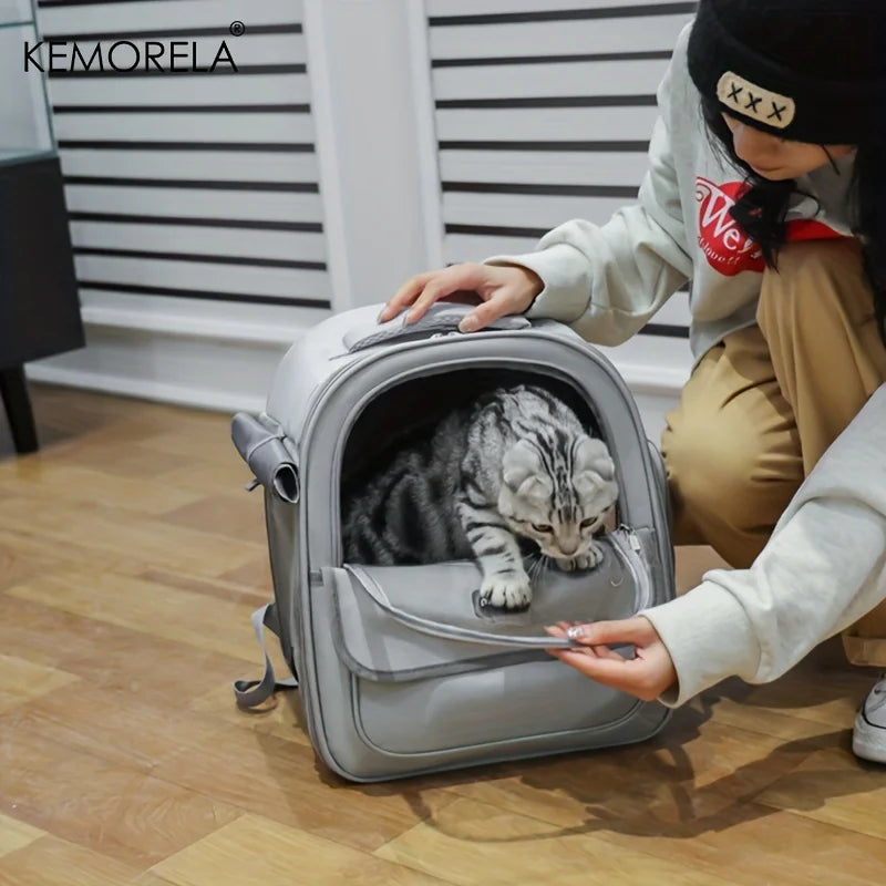 Mochila Transportadora Dobrável para Cão e Gato — Respirante para Viagens