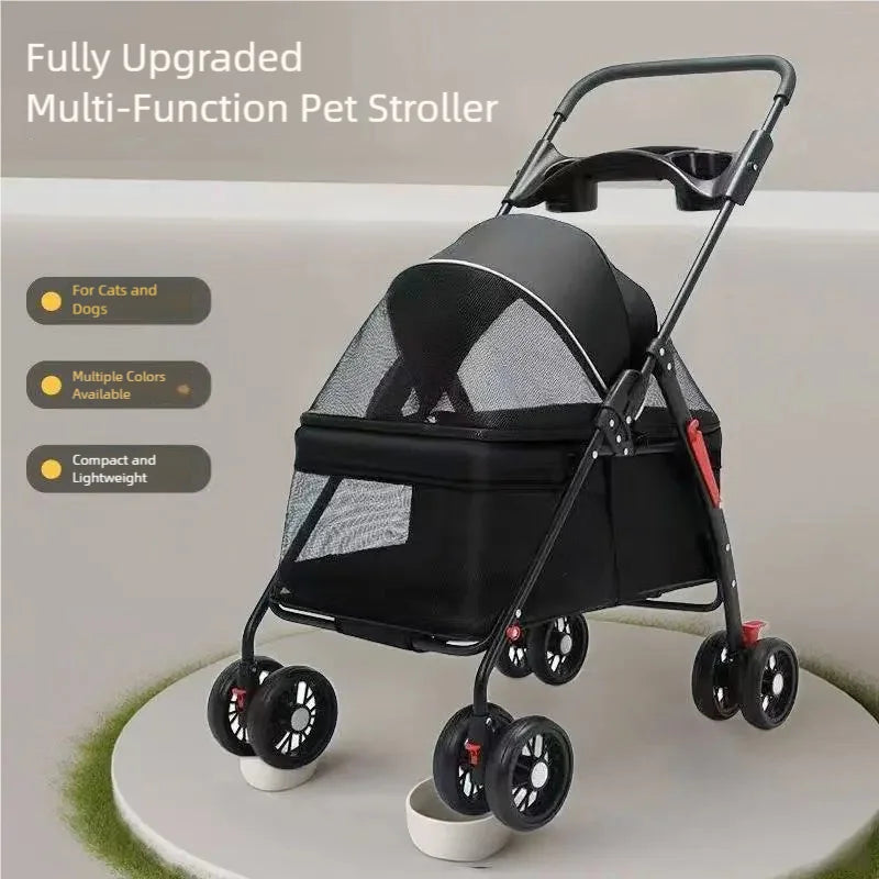 Pet cart, baby cart, small pet cart, lightweight and foldable, suitable for outdoor travel, dog and cat supplies