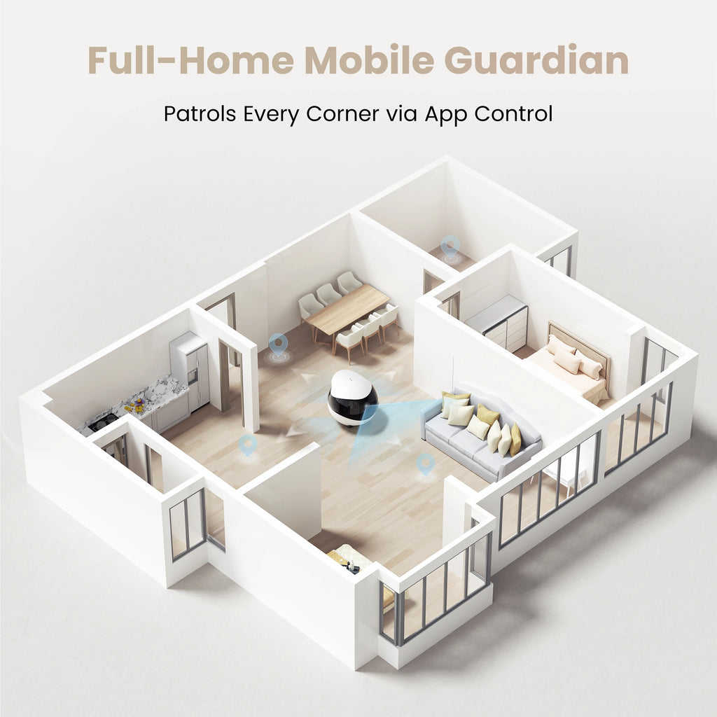 Enabot EBO AIR 2 Companion Robot 2K Home Security Pet Camera Night Vison Wireless APP Remote Control for Dog Cat Baby