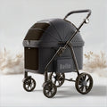 Bello YA03 Extra Large Space Pet Stroller Foldable Dog Cat Carrier Heavy Duty 60lbs Family Outdoor Travel Push Cart