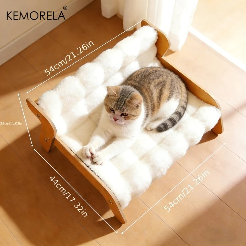Sofá de Pelúcia para Gato KEMORELA — Removível e Fácil de Limpar