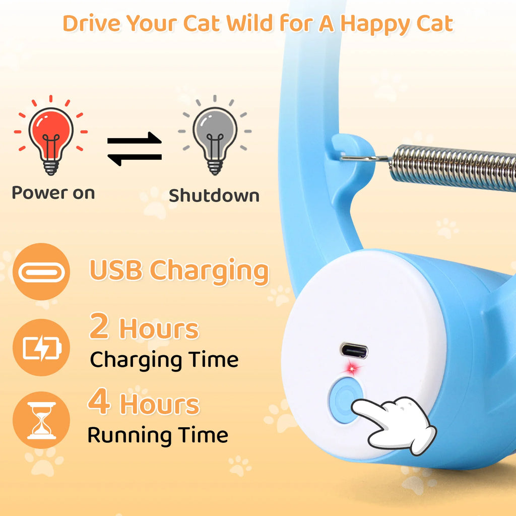 Brinquedo Elétrico com Borboleta e Pena para Gato — Recarregável USB