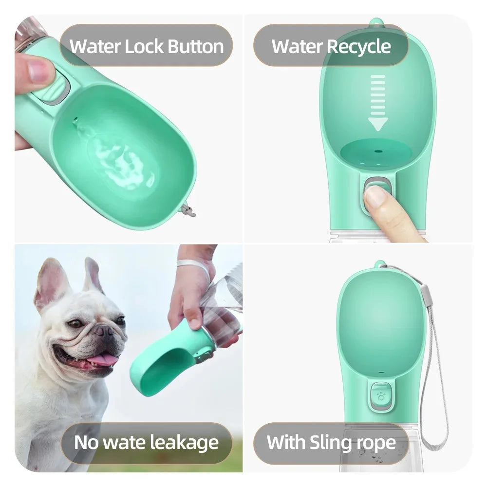 Garrafa de Água para Cão Portátil — Para Passeios e Viagens