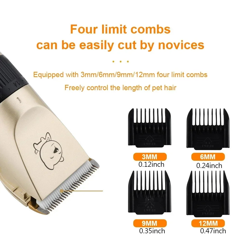Máquina de Tosquia Elétrica para Cão e Gato — Recarregável USB, Profissional