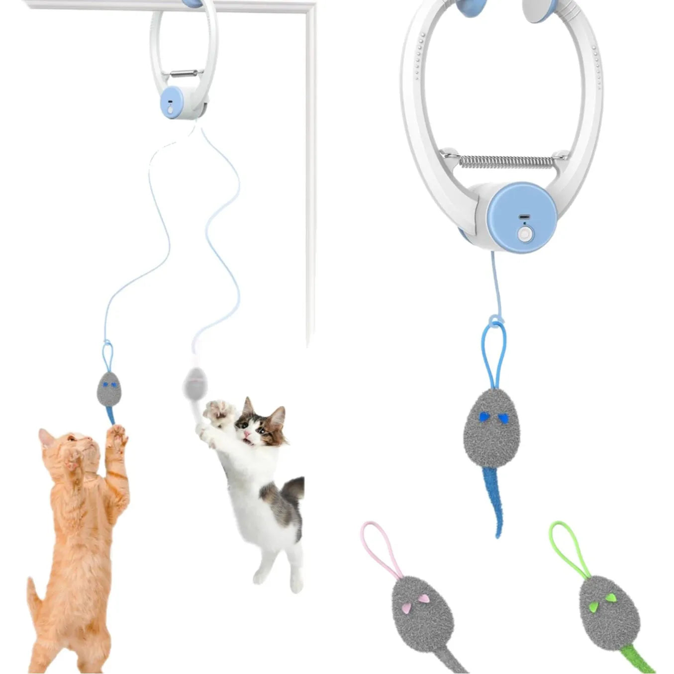 Brinquedo Elétrico com Borboleta e Pena para Gato — Recarregável USB