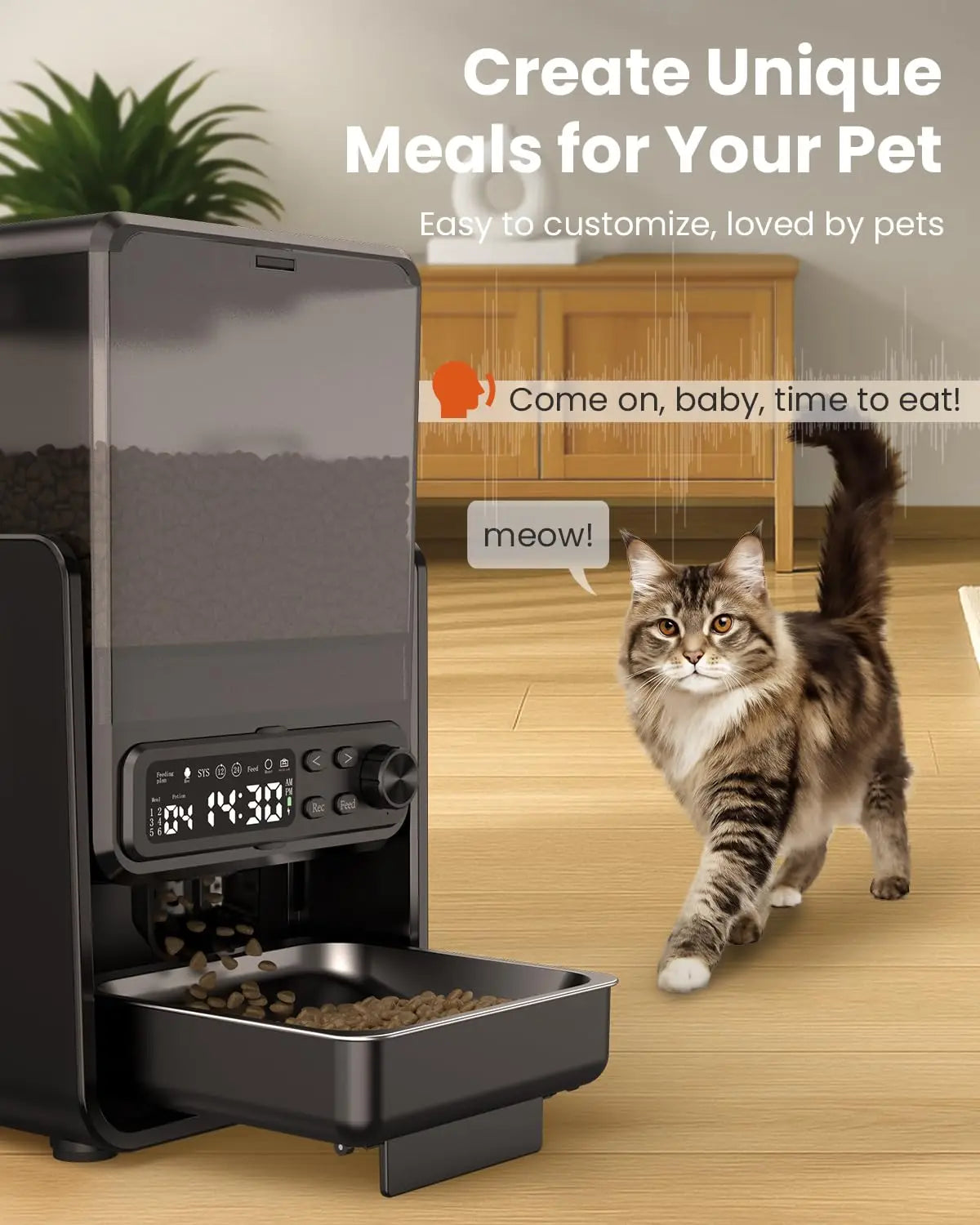 Alimentador Automático 5G WiFi para 2 Gatos — 2 Tigelas e 5L de Capacidade