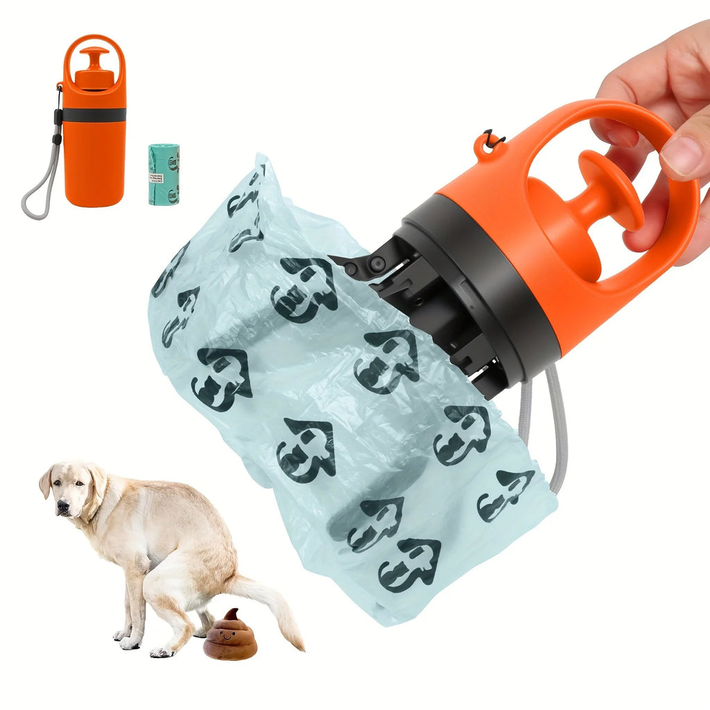 Apanhador de Fezes Portátil para Cão — Design 6 Garras, com Sacos Incluídos