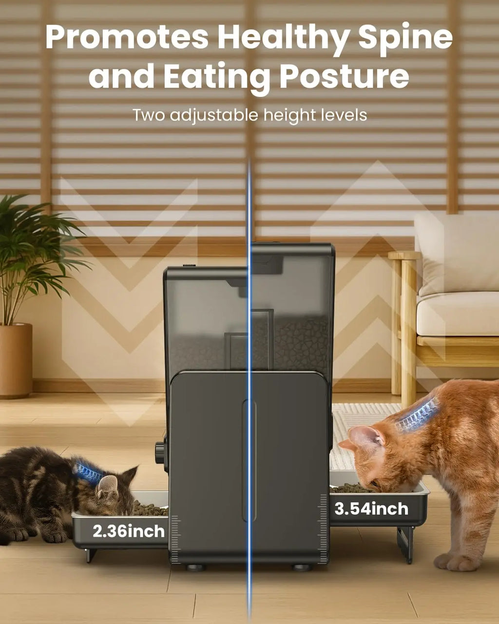 Alimentador Automático 5G WiFi para 2 Gatos — 2 Tigelas e 5L de Capacidade