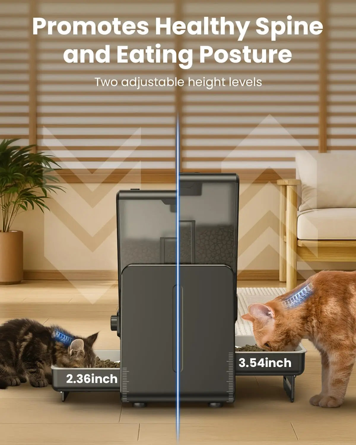 Alimentador Automático 5G WiFi para 2 Gatos — 2 Tigelas e 5L de Capacidade