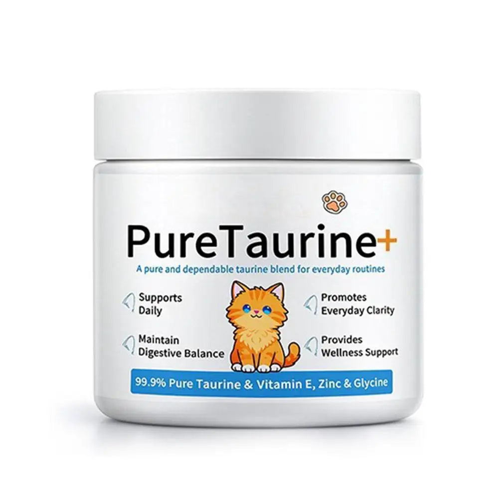 200G Cat body Health care powder 99.9% pure taurine VE Zinc Supports Digestion&Enhancing Immunityfor Pets with Sensitive Intesti