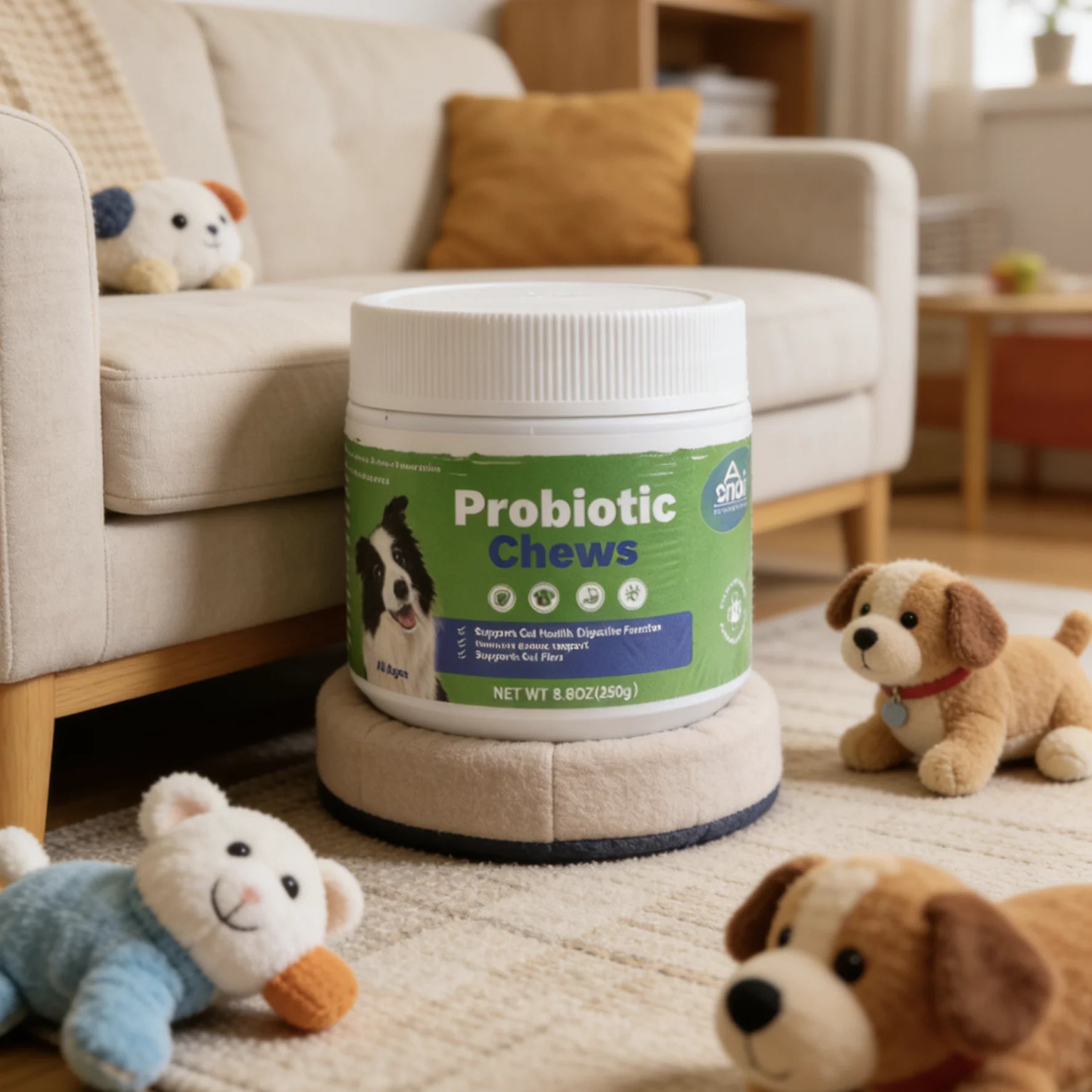 Dog Probiotic Chews 250g Relieve Diarrhea & Upset Stomach Support Gut Health & Immunity Natural Probiotics for All Ages Dogs