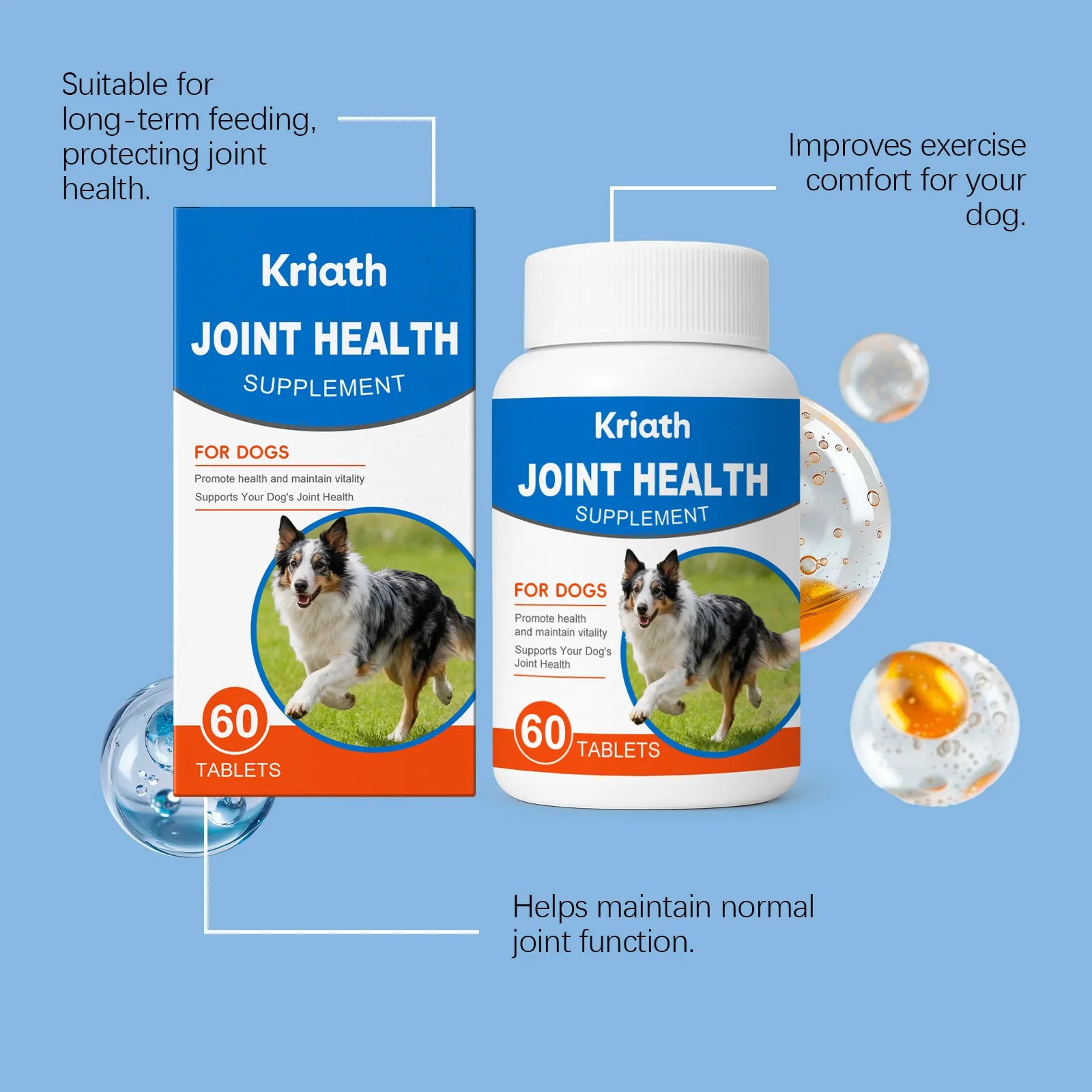 Dog Joint Care Supplement Tablets Nourishing Joint Enhance Flexibility Protect Cartilage Relieve Discomfort Dog Joint Care Agent