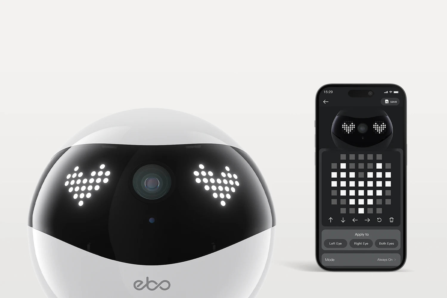 Enabot EBO AIR 2 Companion Robot 2K Home Security Pet Camera Night Vison Wireless APP Remote Control for Dog Cat Baby
