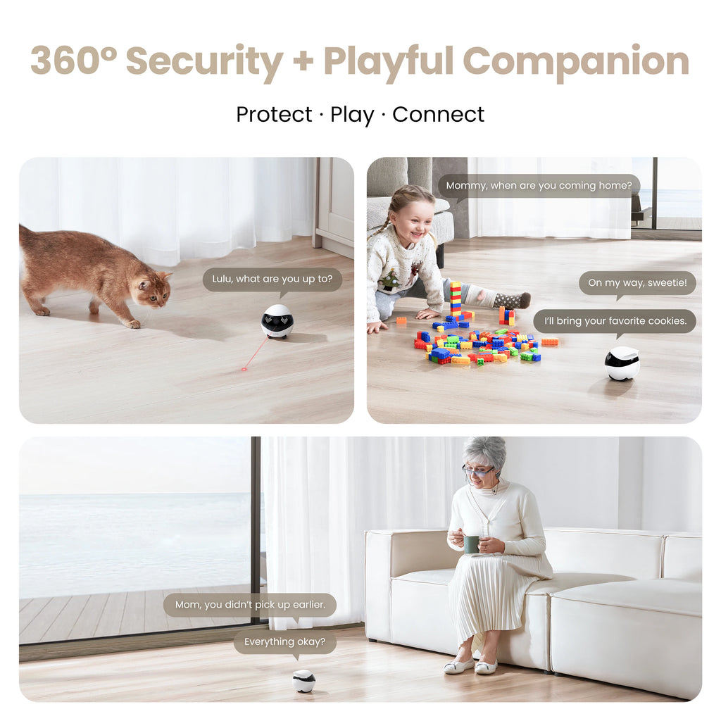 Enabot EBO AIR 2 Companion Robot 2K Home Security Pet Camera Night Vison Wireless APP Remote Control for Dog Cat Baby