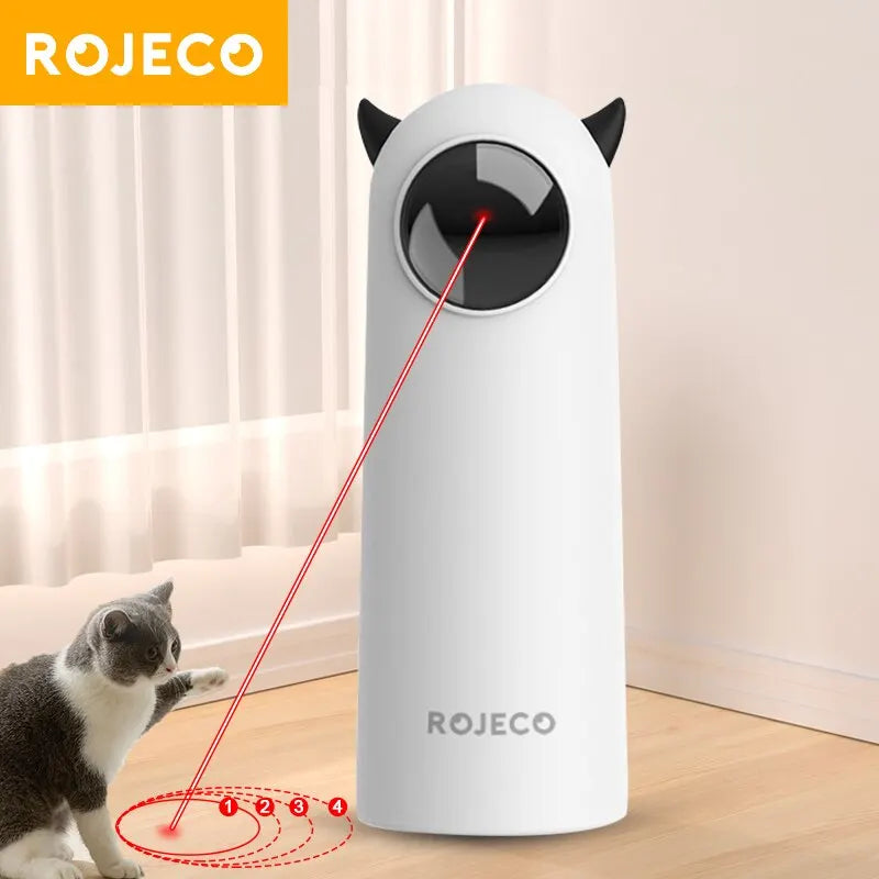 Brinquedo Interativo com Laser LED para Gato ROJECO — Automático e Manual