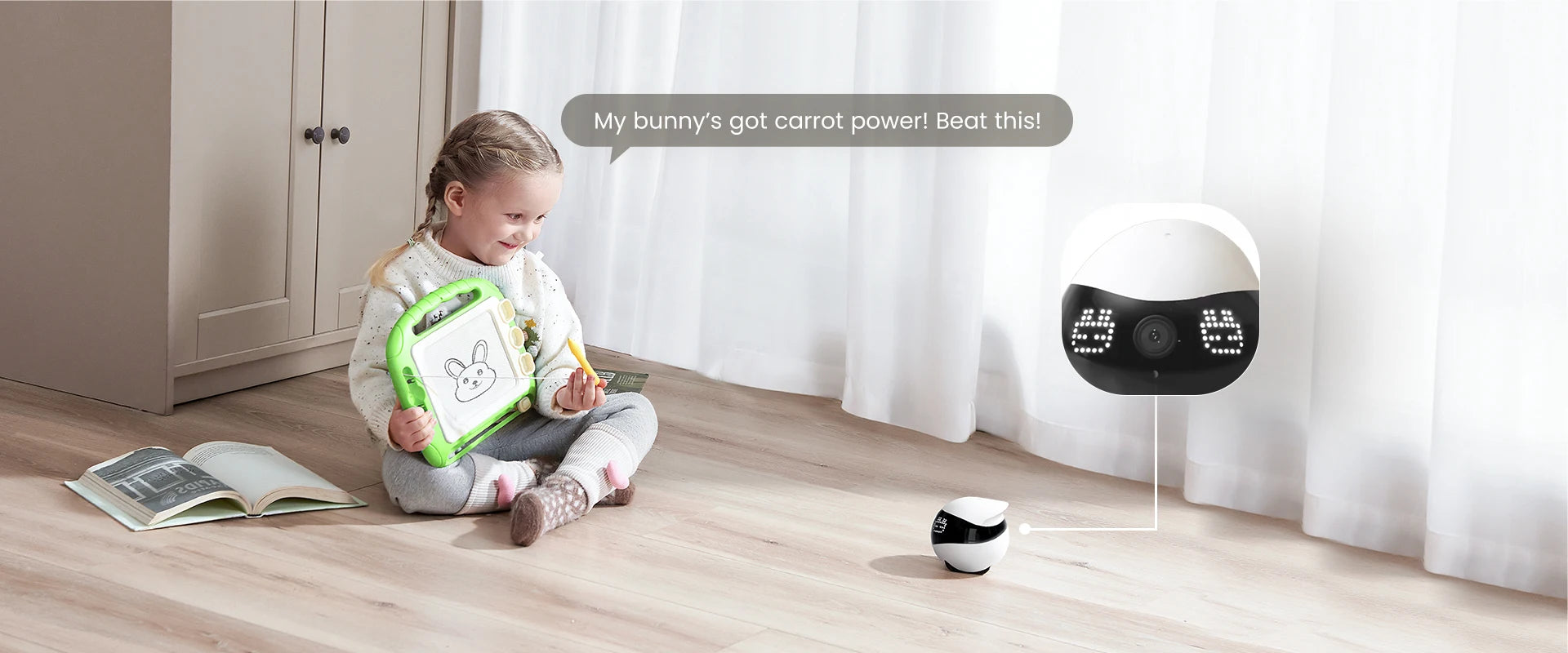 Enabot EBO AIR 2 Companion Robot 2K Home Security Pet Camera Night Vison Wireless APP Remote Control for Dog Cat Baby